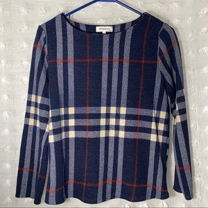 Plaid Juniors Top
